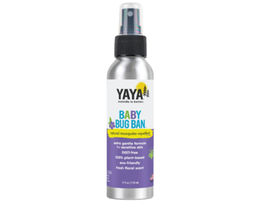 Yaya Organics Baby Bug Ban, Fresh Floral, 4 fl oz/118 mL
