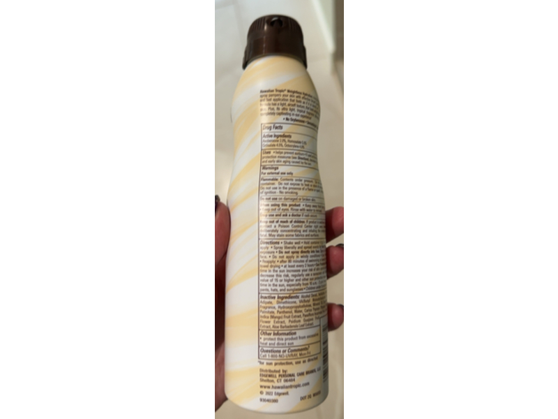 Hawaiian Tropic Weightless Hydration Clear Spray, SPF 30, 6 oz/170 g