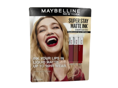 Maybelline New York Super Stay Matte Ink Liquid Lipcolor, Seductresss, Lover & Pioneer, 0.17 fl oz/5.0 mL