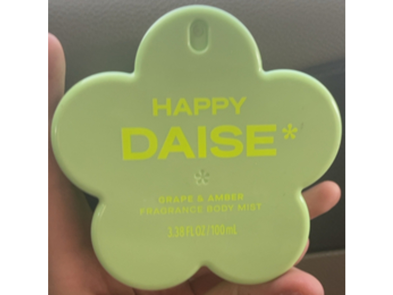 Happy Daise Fragrance Body Mist, Grape & Amber, 3.38 fl oz/ 100 mL