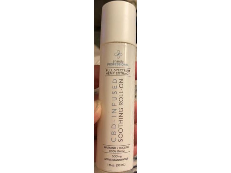 Ananda Professional CBD-Infused Soothing Body Balm Roll-On, Hemp Extract, 1 fl oz/30 mL
