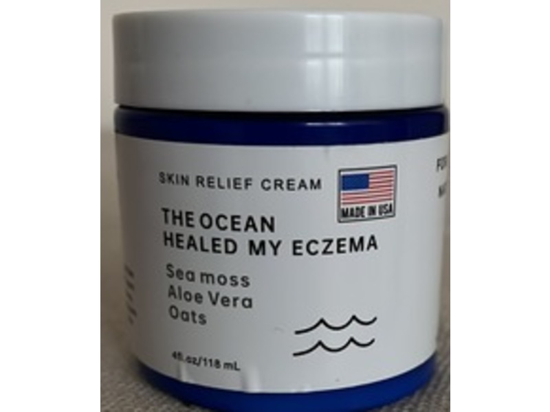 The Ocean Healed My Eczema Skin Relief Cream, Sea Moss, Aloe Vera & Oats, 4 fl oz/118 mL