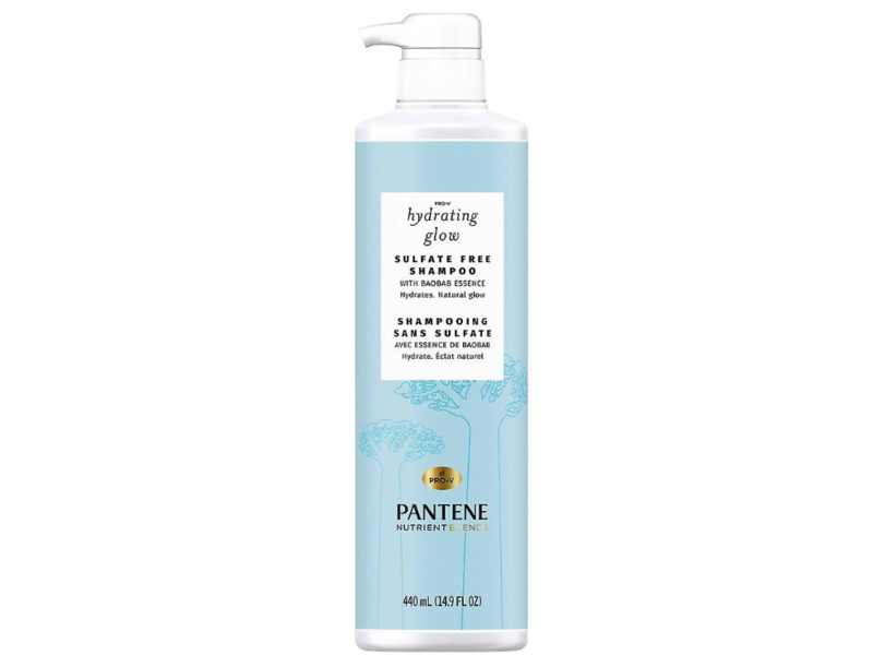 Pantene Hydrating Glow Shampoo, Sulfate-Free, 14.9 fl oz/440 mL