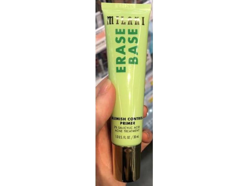 Milani Erase Base Blemish Control Primer, 2% Salicylic Acid Acne Treatment, 1 fl oz/30 mL