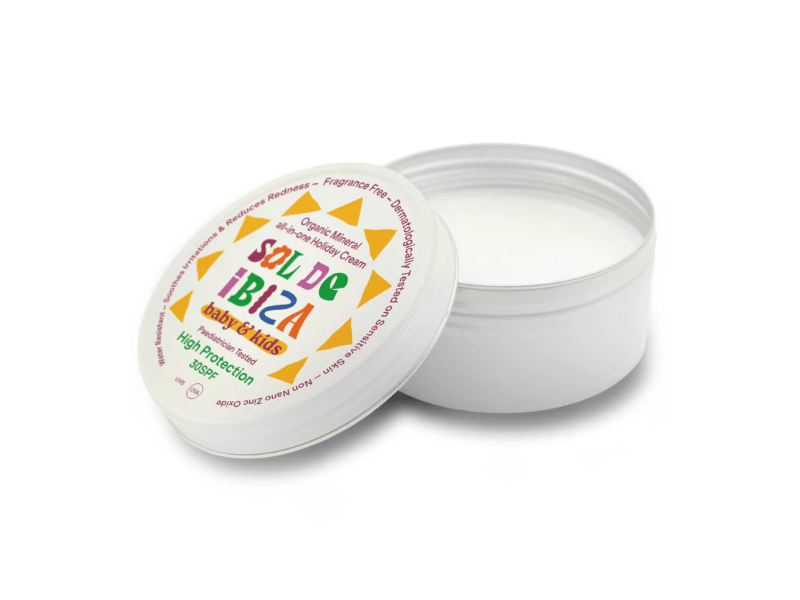 Sol De Ibiza Baby & Kids Natural Mineral All-In-One Holiday Cream, SPF 30, 100 g