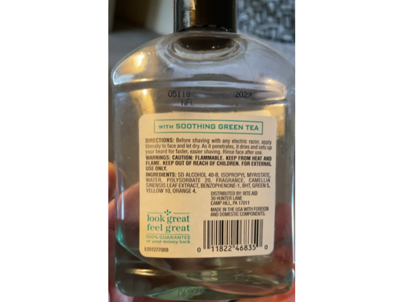 Daylogic Electric Razor Pre-Shave, Green Tea, 7 fl oz/207 mL