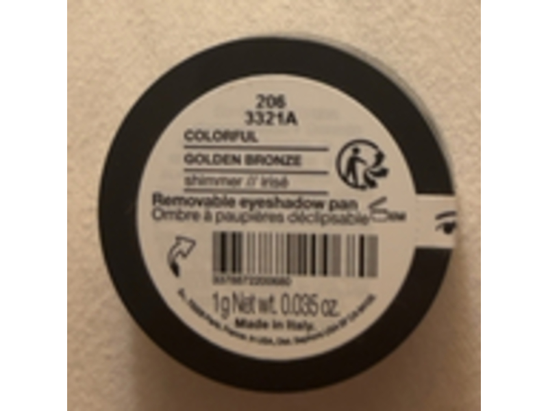 Sephora Shimmer Eyeshadow Pan, 206 Golden Bronze, 0.035 oz/1 g