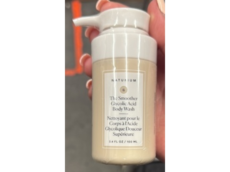 Naturium Glycolic Acid Body Wash, Smoother, 3.4 fl oz/100 mL