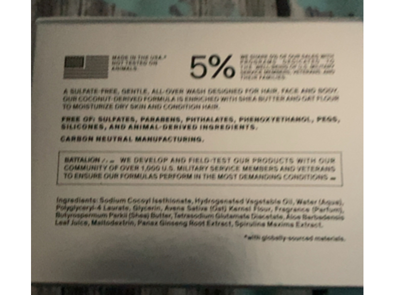 Bravo Sierra Hair & Body Solid Cleanser, Tonka Bean & Lemon, 7 oz