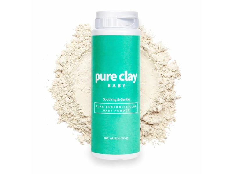Pure Clay Baby Soothing & Gentle Pure Bentonite Clay Baby Powder, 8 oz/225 g