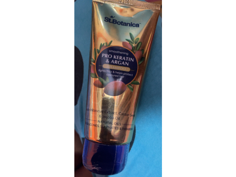 St.Botanica Smoothing Pro Keratin & Argan Shampoo, Hibiscus Extract, Castor Seed & Jojoba Oil, 175 mL