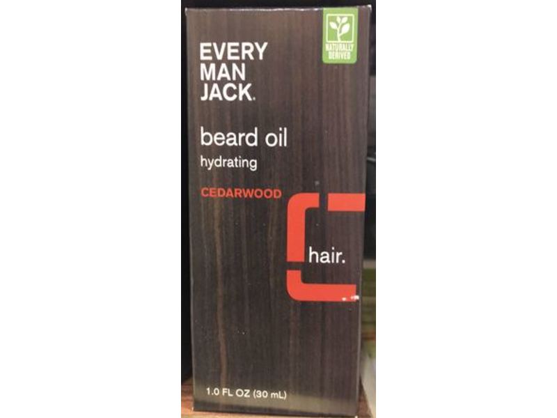 Every Man Jack Beard Oil, Hydrating, Cedarwood, 1 fl oz/30 mL