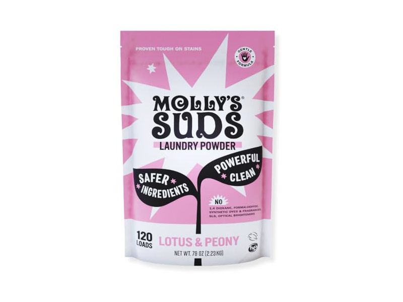 Molly's Suds Original Laundry Powder, Lotus & Peony, 120 Loads, 79 oz/2.23 Kg