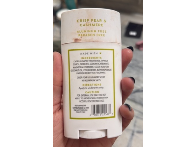 Native Deodorant, Crisp Pear & Cashmere, 2.65 oz/75 g