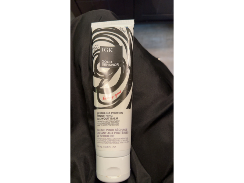 IGK Good Behavior Spirulina Protein Smoothing Blowout Balm, 5 fl oz/150 mL