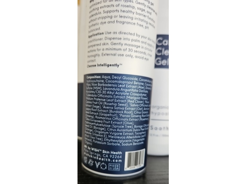 Wish Skin Helath Calming Cleansing Gel, Soothe Refesh, 5.0 fl oz/150 mL