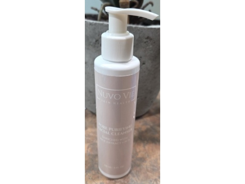Nuvo Vie Skin Health Pore Purifying Facial Cleanser, Rice Extract + PCA, 4 fl oz/118 mL
