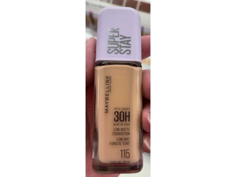Maybelline New York Super Stay Lumi-Matte Foundation, 115, 1 fl oz/30 mL