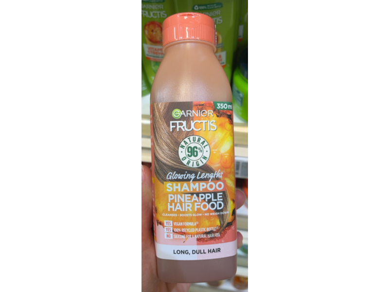 Garnier Fructis Glowing Lengths Shampoo, Pineapple, 350 mL