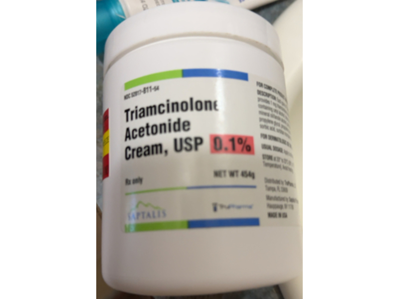 Triamcinolone Acetonide Cream, 0.1%, 454 g, Saptalis (Rx)