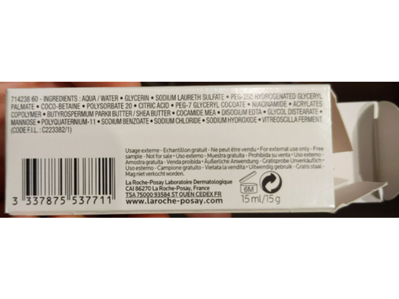 La Roche-Posay Lipikar Syndet AP+ Lipid-Replenishing Cream Wash, 75 mL