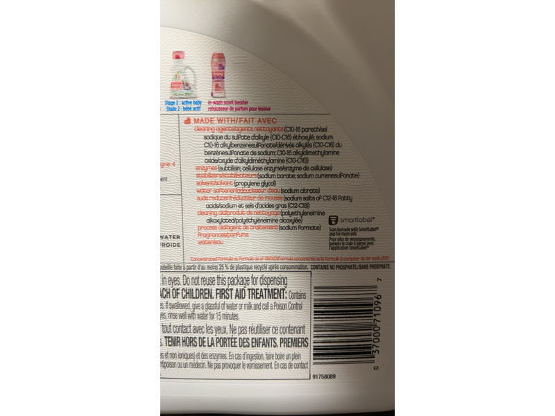 Ivory Snow Newborn Liquid Laundry Detergent, 80 Loads, 3.4 L