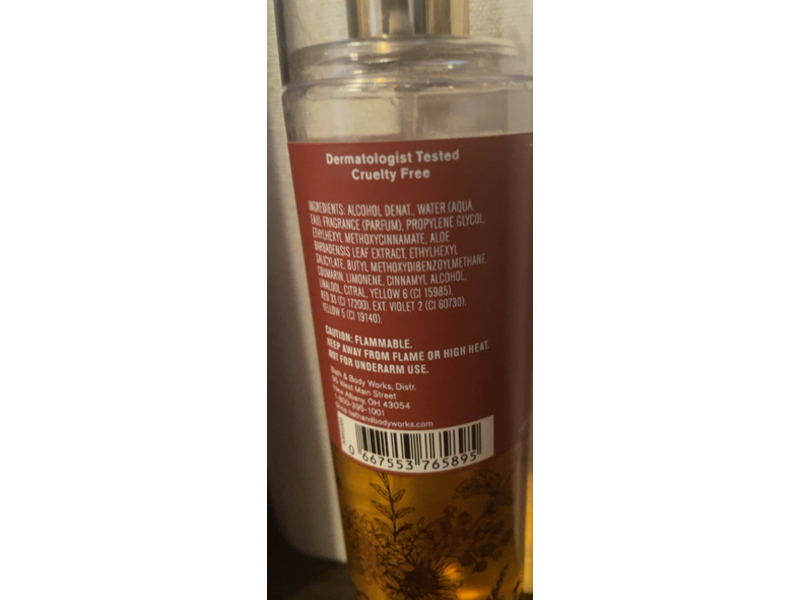 Bath & Body Works Fine Fragrance Mist, White Pumpkin & Chai, 8 fl oz/236 mL