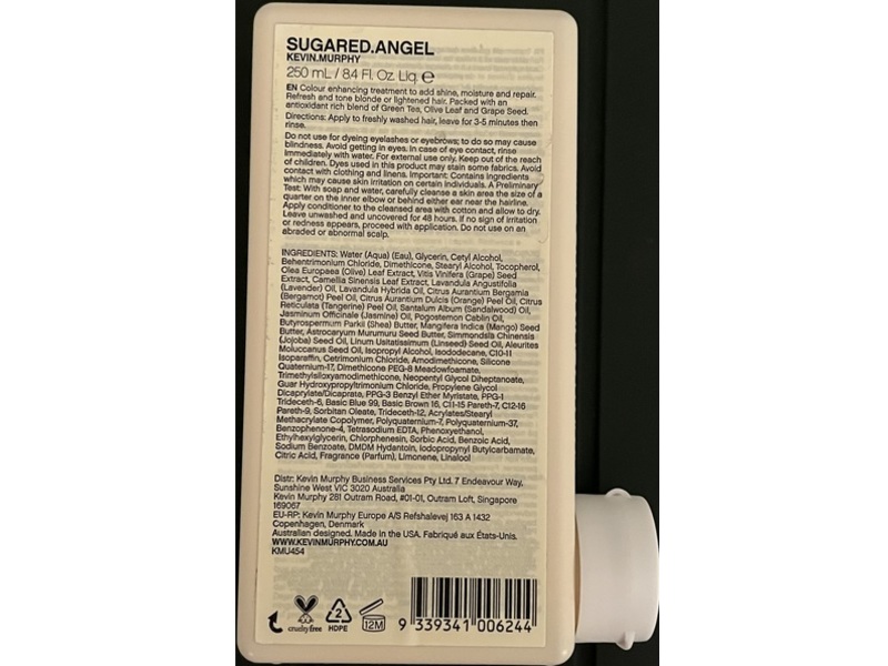 Kevin Murphy Sugared.Angel Creamy Beige Colour Enhancing Shine Treatment, 8.4 fl oz/250 mL