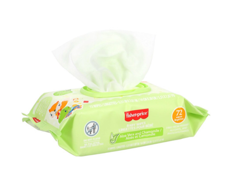 Fisher Price Smart Care Wipes, Aloe Vera & Chamomile, 72 Count