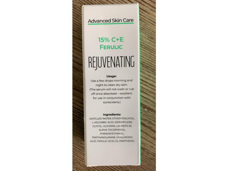Advanced Skin Care Rejuvenating Natural Synthetic Blend, C+E Ferulic, 2 fl oz/60 mL
