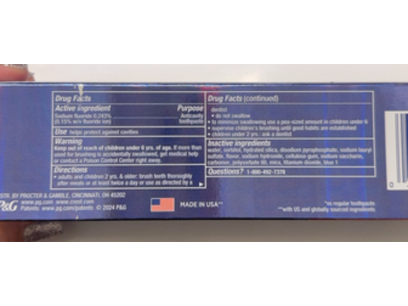 Crest 3D White Advanced Toothpaste, Arctic Fresh, 3.3 oz/93 g, Pack Of 3