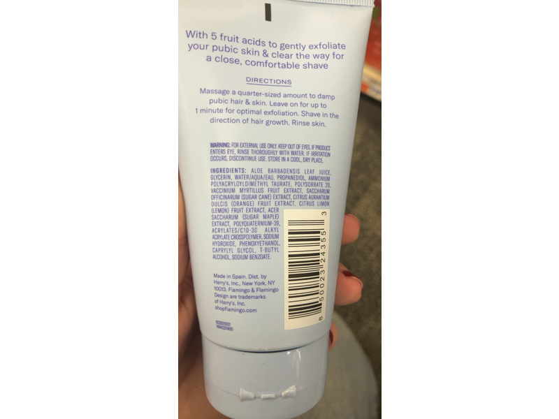 Flamingo Pubic Exfoliating Shave Gel, 5 fl oz/147 mL