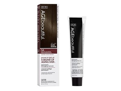 Zotos Professional AGEbeautiful Permanent Anti Aging Hair Color, 5A Medium Ash Brown, 2 fl oz/60 mL