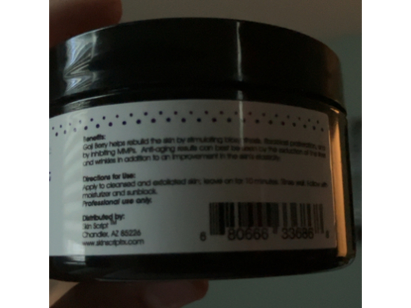 Skin Script Mask, Gojinberry Yogurt Cucumber & Milk, 4 fl oz/120 mL