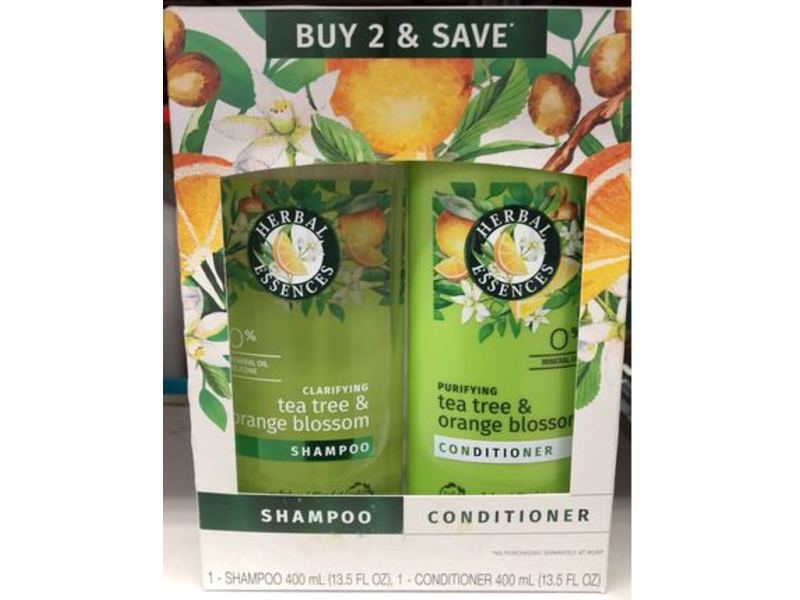 Herbal Essences Shampoo & Conditioner, Tea Tree & Blossom, 13.5 fl oz/400 mL