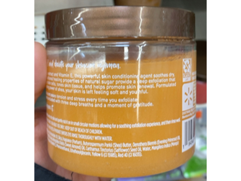 Equate Tropical Mango Shea Sugar Scrub, Mango Extract & Vitamin E, 18 oz/510 g