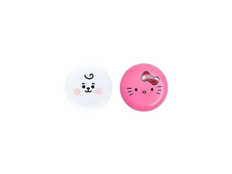The Creme Shop x Hello Kitty Moisturizing Macaron Lip Balm Duo, Vitamin E + Shea Butter, BT21 Baby, 0.52 oz/15 g