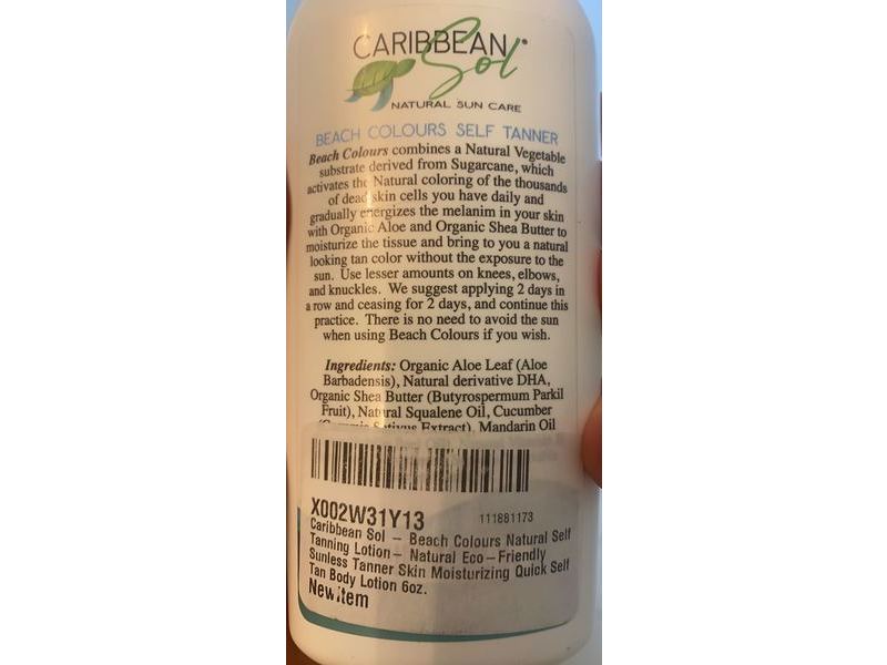 Caribbean Solutions Natural Self Tanner, Black Colours, 6 oz/170 g