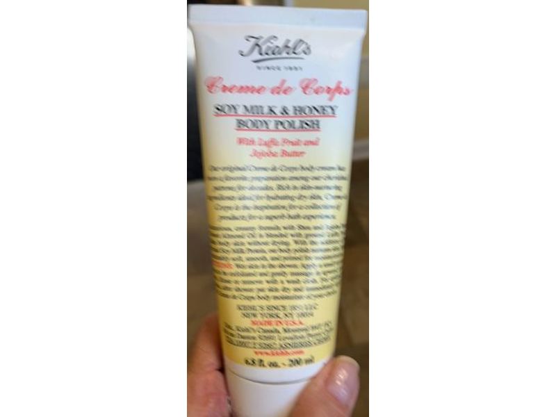 Kiehl's Since 1851 Creme De Corps Soy Milk & Honey Body Polish, Luffa Fruit And Jojoba Butter, 6.8 fl oz/200 mL