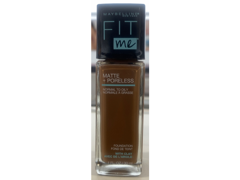 Maybelline Fit Me Matte + Poreless Foundation, Clay, 358 Latte, 1 fl oz/30 mL