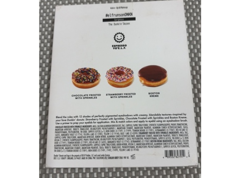 e.l.f Dnkn The Dunkin Dozen Eyeshadow, 0.12 oz/3.5 g