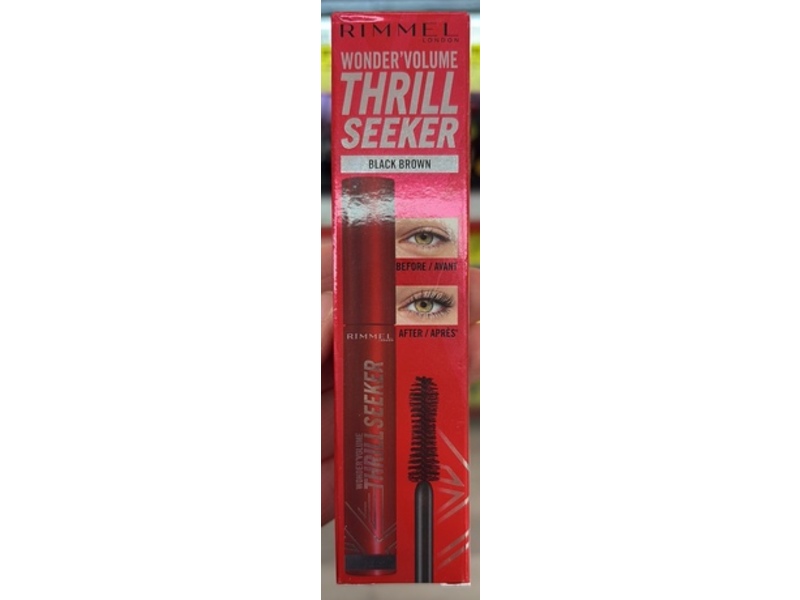 Rimmel Wonder Volume Thrill Seeker Mascara, Black Brown, 0.27 fl oz/8 mL