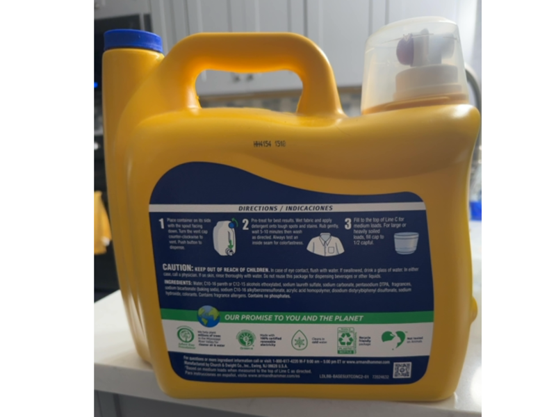 Arm & Hammer Liquid Laundry Detergent, Clean Burst, 200 Loads, 200 fl oz/5.91 L