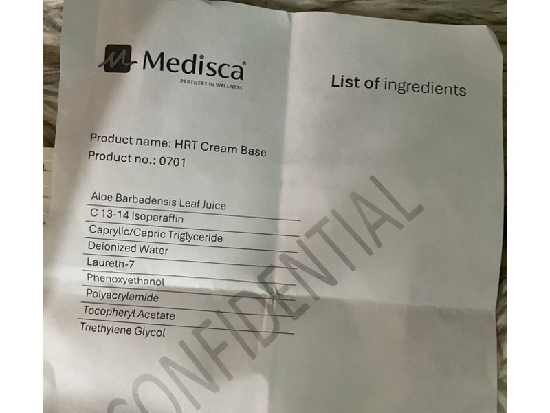 Medisca HRT Cream Base, 500 g