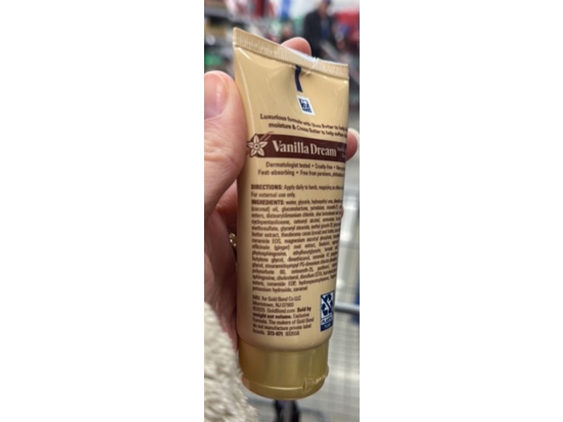 Gold Bond Softening Hand Cream, Vanilla Dream, 3 oz/85 g, Pack Of 4