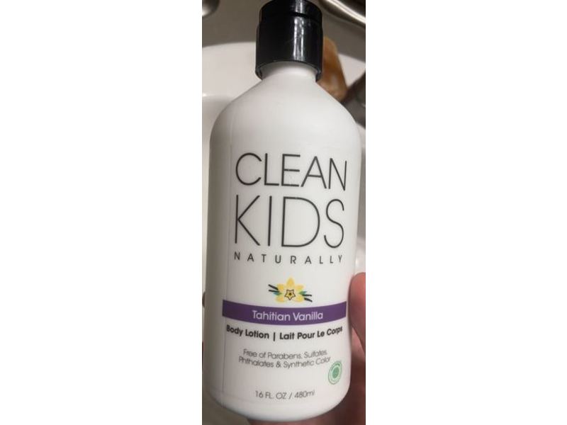 Clean Kids Naturally Body Lotion, Tahitian Vanilla, 16 fl oz/480 mL