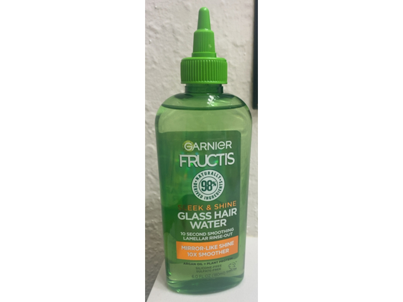 Garnier Fructis Sleek & Shine Glass Hair Water, Argan Oil + Plant Protein, 6.0 fl oz/180 mL