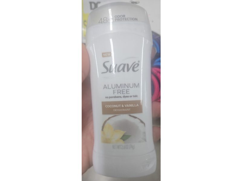 Suave Deodorant, Coconut & Vanilla, 2.6 oz/74 g