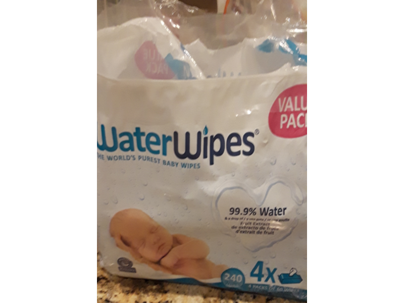 Waterwipes Baby Wipes, 240 Count, Pack Of 4