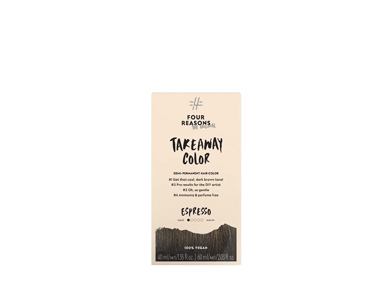 Four Reasons Take Away Demi-Permanent Hair Colour, 4.1 Espresso, 1.35 fl oz/40 mL